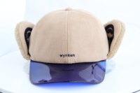 Cálido sombrero Ushanka de 5 paneles, gorra de cazador de poliéster 100%, orejeras, gorra de béisbol deportiva, forro polar, patrón de letras Unisex común