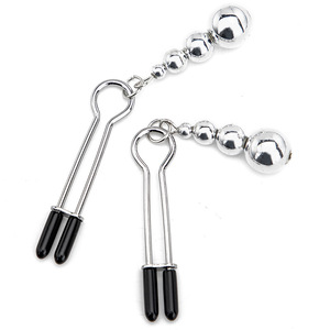Pinzas Eróticas para Pezones Plateadas Ajustables para Mujeres, Juguetes para Adultos - Product Image 2