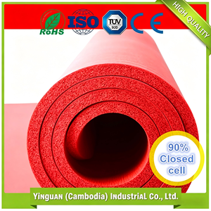 Tapis de sport antidérapant texturé en NBR, épais, absorbant les chocs, confortable, pour étirements, entraînements et yoga. - Product Image 3
