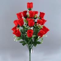 Bouquet de roses artificielles en velours, plusieurs têtes, fausses roses en soie, bouquet de fleurs, décoration de mariage, décoration de fête, objets décoratifs, décoration de table