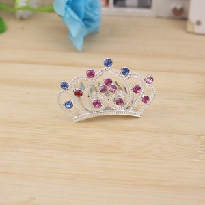 Couronne en strass pour enfants, accessoire de cheveux 27x7cm, coiffe de princesse d'anniversaire, peigne, bandeau, bijoux - Product Image 4