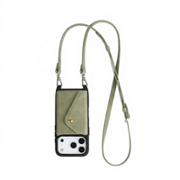Étui de téléphone en cuir écologique tendance Sinco en cuir de vachette, étui de téléphone personnalisé en cuir à bandoulière pour iPhone 17 Pro Max