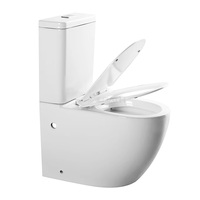 WC moderne en céramique à double chasse ORTONBATH, désodorisation automatique, à poser au sol, économie d'eau, auto-nettoyant, finition émaillée