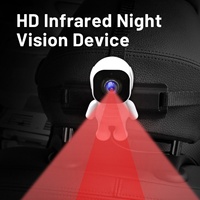 Système de surveillance des animaux de compagnie alimenté par prise de voiture, vision nocturne, pour la sécurité des jeunes pendant les trajets en véhicule, compatible Android, cadeau pour les parents