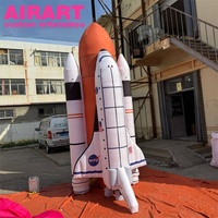 Modèle d'avion-fusée gonflable de haute qualité personnalisé, fusée gonflable décorée de publicité