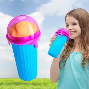 Yaz gıda sınıfı büyük kapasiteli Slushie fincan tutam dondurulmuş buz sıkmak makinesi Diy yüzlü Slushy fincan