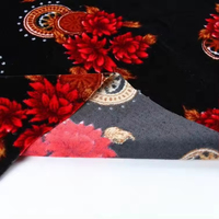 Tissu en velours imprimé 100 % polyester, fabriqué en Chine, vendu au mètre