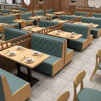Combinaisons personnalisées de tables et chaises en PVC modernes pour restaurants occidentaux, restaurants de fondue et salons de thé