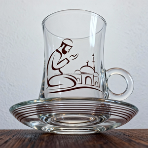 Set di 12 Tazze <span class=keywords><strong>da</strong></span> Tè e Piattini in Stile Arabo con Decalcomanie Fatte a Mano, Set di Tazze <span class=keywords><strong>da</strong></span> Tè e Caffè Turche - Product Image 3