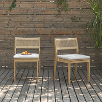 Vente en gros, meubles de jardin, Patio de Restaurant en bois de teck imperméable, ensemble de Table à manger d'extérieur de sept pièces