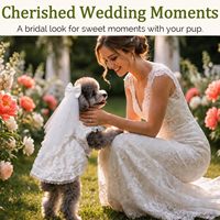 Robe de mariée blanche pour chien avec voile, dentelle et nœud, jupe de princesse élégante en satin pour chiot, costume pour mariage, anniversaire ou fête