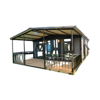Maison mobile en acier de 20 pieds à haut rendement énergétique sur roues pour villa ou pod de glamping – Maisons conteneurs extensibles