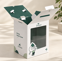 Boîte en papier d'art de 400g avec poignée et fenêtre en PET pour l'électronique grand public, vente en gros haut de gamme