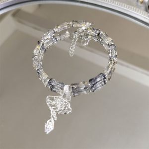 Trendy Style Chinese Pastoral Hanfu <b>Beaded</b> <b>Bracelets</b> for Women Hollow Fan Charm <b>Bracelet</b> Natural Crystal Gemstone Beads <b>Bracelet</b> - Product Image 5