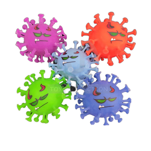 ของเล่นบีบคลายเครียดรูปไวรัส JO New TPR Unisex Relive Stress Evil Virus Shape Squeeze Grape Ball - Product Image 1