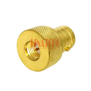 Good Brass BNC Female to SMA Male Golden Antenna Convertor Walkie Talkie Adapter