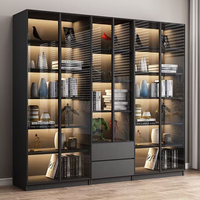 Meubles de salon de luxe, bibliothèque, armoires de rangement modernes, vitrines à vin