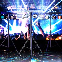 U`King - Juego de Luces Par RGBW 4 en 1 de 60 W para Escenarios, Discotecas, Fiestas y Eventos, con Trípode, Equipo de Iluminación