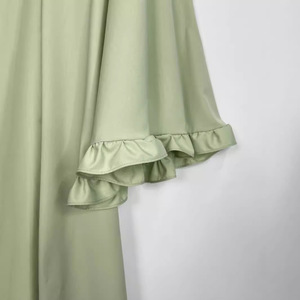 ชุดอาบายาสำหรับผู้หญิงมุสลิมซักได้ยาวถึงพื้นผ้าชีฟองสีทึบทันสมัยสำหรับงานประชุมชั้นเรียนงานอดิเรกมิตรภาพ<span class=keywords><strong>ชา</strong></span>สร้างสรรค์ - Product Image 6