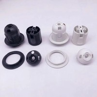 Douille de lampe Ruyi E27 noire en bakélite à verrouillage automatique, filetage complet, 250V 4A, pour éclairage intérieur