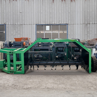 Retourneur de compost tracté par tracteur, flexible et polyvalent pour petites usines d'engrais, connexion rapide, prix de gros usine
