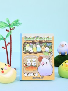 Encuentra tu Alegría, Serie Little Fluffball, Mini Diario A7, Encuadernación Cosida con Hilo, Cubierta de Papel, 80 Hojas, Papelería de Uso Diario - Product Image 3