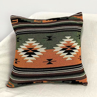 Tissé jacquard tissé throw taie d'oreiller home déco canapé déco aztèque vintage taie d'oreiller tissé housse de coussin