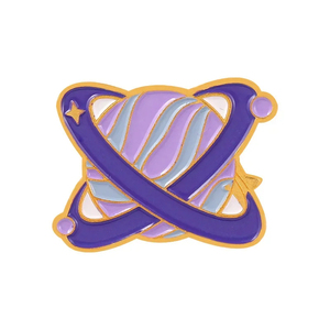 Broche de desenho animado para mulheres, lenço de metal com alfinetes e botões, cor planetário, estrelas do espaço, mochila infantil esmaltada - Product Image 3