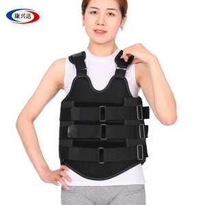 Black thoracolumbar fixation brace, breathable thoracolumbar spine post-operative <b>support</b> frame, lumbar spine brace. - Product Image 4