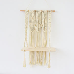 Indoor BohoWall decorazione macramè scaffale appeso a parete tessuto corda bohémien scaffali per camera da letto decorazione per la casa appesa a parete porta piante - Product Image 1