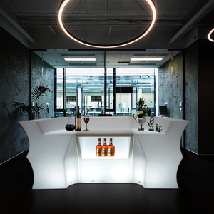 Mesa de <span class=keywords><strong>Bar</strong></span> Portátil para Bodas, de Plástico, con 16 Luces LED RGB, Barra Móvil con Luz Solar, Muebles de Exterior para Eventos al Aire Libre, <span class=keywords><strong>Alquiler</strong></span> de Barra - Product Image 6
