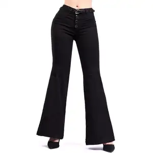 Flare Wide Leg Butt Lifting Jeans Voor Dames