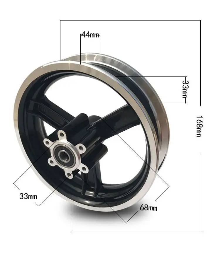 Moyeu de roue avant de scooter électrique de 10 pouces, pour Scooter électrique, accessoires, pièces