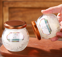 Groothandel Voor Bal Glazen Bus 150Ml Tot 650Ml Capaciteit Met Schroefdop Verzegeld Deksel Voor Snoep Kimchi Jam Fruit Opslag