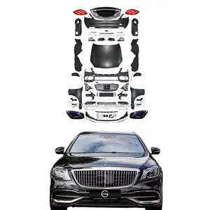 Vecchio al nuovo kit carrozzeria w221 per Mercedes Benz W221 S600 S500 S350 aggiornamento W222 Maybach luci coperchio del bagagliaio paraurti anteriore posteriore per auto