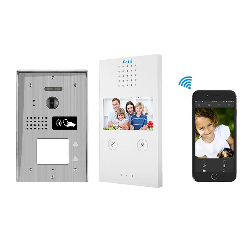 Wired Video Doorphone Intercom With 4.3 Inch Lcd Monitor Video Doorphone