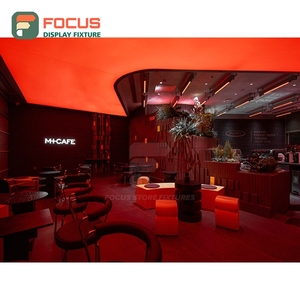 ชั้นวางสินค้ากาแฟแบบกะทัดรัด แผงไม้ระแนงสำหรับโชว์ขนมบิสกิต ชั้นวางโชว์สินค้าจากร้านค้าขายกาแฟ - Product Image 2