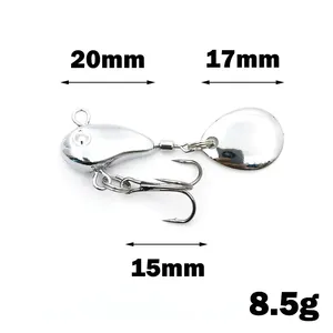 1 OUTKIT Métal Mini VIB Avec Cuillère <span class=keywords><strong>Leurre</strong></span> De Pêche 8.5g <span class=keywords><strong>Hiver</strong></span> Pêche Sur Glace Tackle Pin Crankbait Vibration Spinner Sinking Bait - Product Image 4