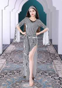 <span class=keywords><strong>Robe</strong></span> de spectacle <span class=keywords><strong>orientale</strong></span> de haute qualité avec paillettes dorées, tenue de danse du ventre Baladi Folk Saidi, 4 pièces - Product Image 5