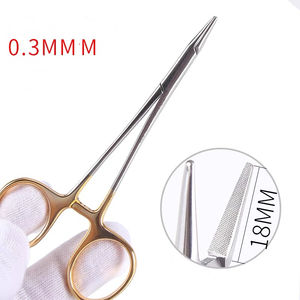 Poignée en or Porte-aiguille Avec insert chirurgical Double Paupière Chirurgie Plastique Instruments <span class=keywords><strong>forceps</strong></span> - Product Image 2