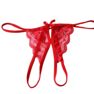 Lingerie sexy, culotte trois points, string, sous-vêtements érotiques pour femmes, entrejambe ouvert, design sans retraitement, dentelle en tulle, modèle A004 standard - Product Image 5