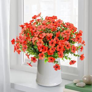 باقة من الزهور الاصطناعية الخارجية للبيع بالجملة بها 7 شوكات من نبات الأوكاليبتوس البنفسجي ديكور منزلي نبات صناعي أوراق الأوكاليبتوس - Product Image 5