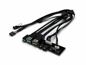定制桌面前置面板连接器 USB2.0x2 USB3.0x2 光纤+控制+cat6+lvds+电源+音频+高速数据+电力+dmx+以太网 - Product Image 1