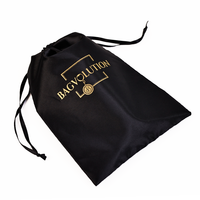 Sac en satin de soie rose brodé avec logo personnalisé Pochette cadeau en soie Sacs en soie pour bijoux
