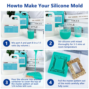 Bán buôn tùy chỉnh rõ ràng bổ sung bạch kim chữa nguyên liệu cao su Silicone lỏng cho khuôn đúc - Product Image 4