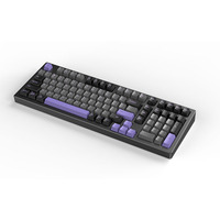 Teclado Mecánico para Juegos VIA 98% Cableado+2.4G+BT QMK CNC de Aluminio RGB PBT ANSI/ISO USB-C con Batería de 4000mAh para Windows/MacOS