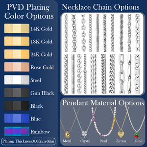 Collier pendentif en forme de cœur en acier inoxydable 304 de haute qualité, tendance pour femmes, plaqué or/argent, personnalisable OEM ODM, bijoux romantiques - Product Image 3