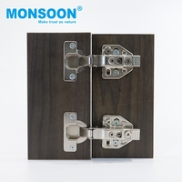 Charnière de porte de cuisine en fer à recouvrement total 35 mm, bisagras pour table pliante, fermeture douce, charnière de porte d'armoire dissimulée 3D