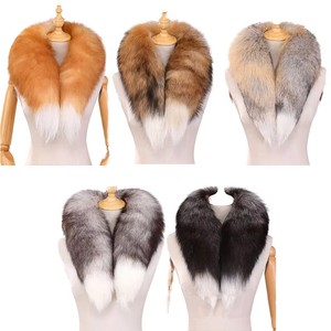 Mode hiver blanc fourrure <span class=keywords><strong>étole</strong></span> luxueux fourrure châle renard peau écharpes avec queues pour femmes renard cheveux <span class=keywords><strong>étole</strong></span> - Product Image 2