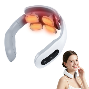 Bulk Order Heated Rechargeable EMS Massager 180mAh Battery Automatic Shoulder Massager 20 Speed Levels Wireless Neck Massager - Product Image 1